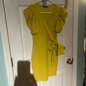 Blue S size small pretty green dress.